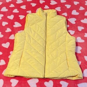 Michael Kors Yellow Quilted Puffer Vest